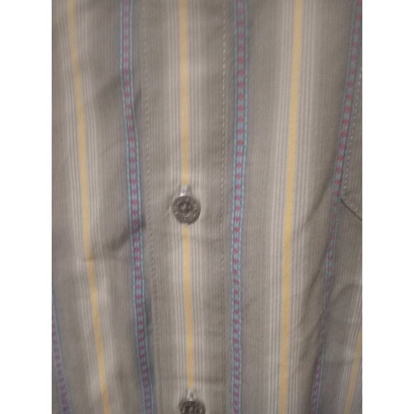 Kuhl Shirt Mens 2XL Gray Strip Short Sleeve Button Up Suncel Cowboy Western Work - Picture 4 of 15